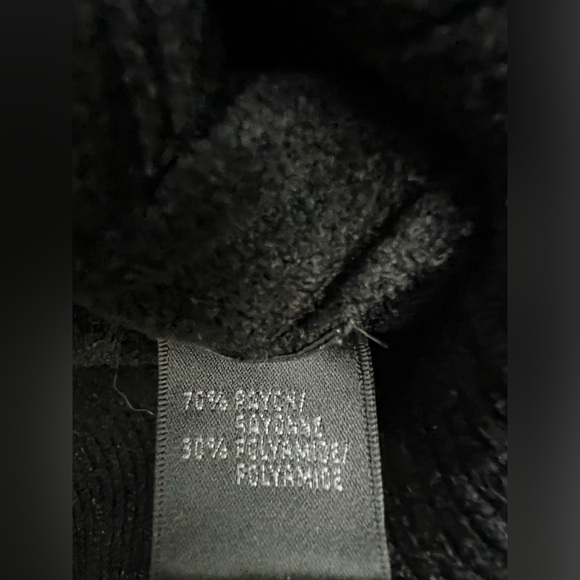 Lafayette 148 black half zip terry sweater long sleeve soft comfy high neck S - Picture 2 of 5